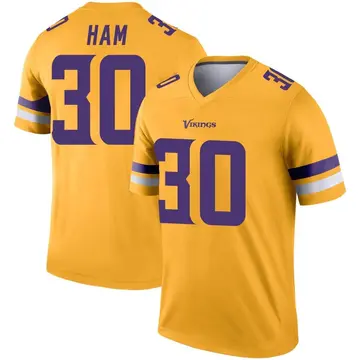 C.J. Ham Minnesota Vikings Men's Purple by Flanker Tri-Blend T-Shirt 