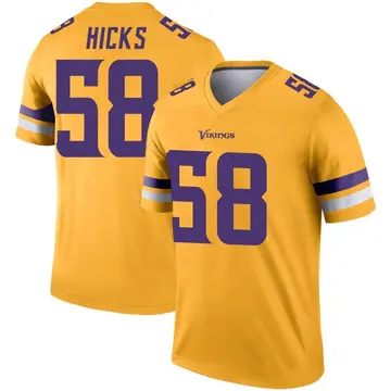 Women's Nike Jordan Hicks Purple Minnesota Vikings Game Player Jersey Size: Large